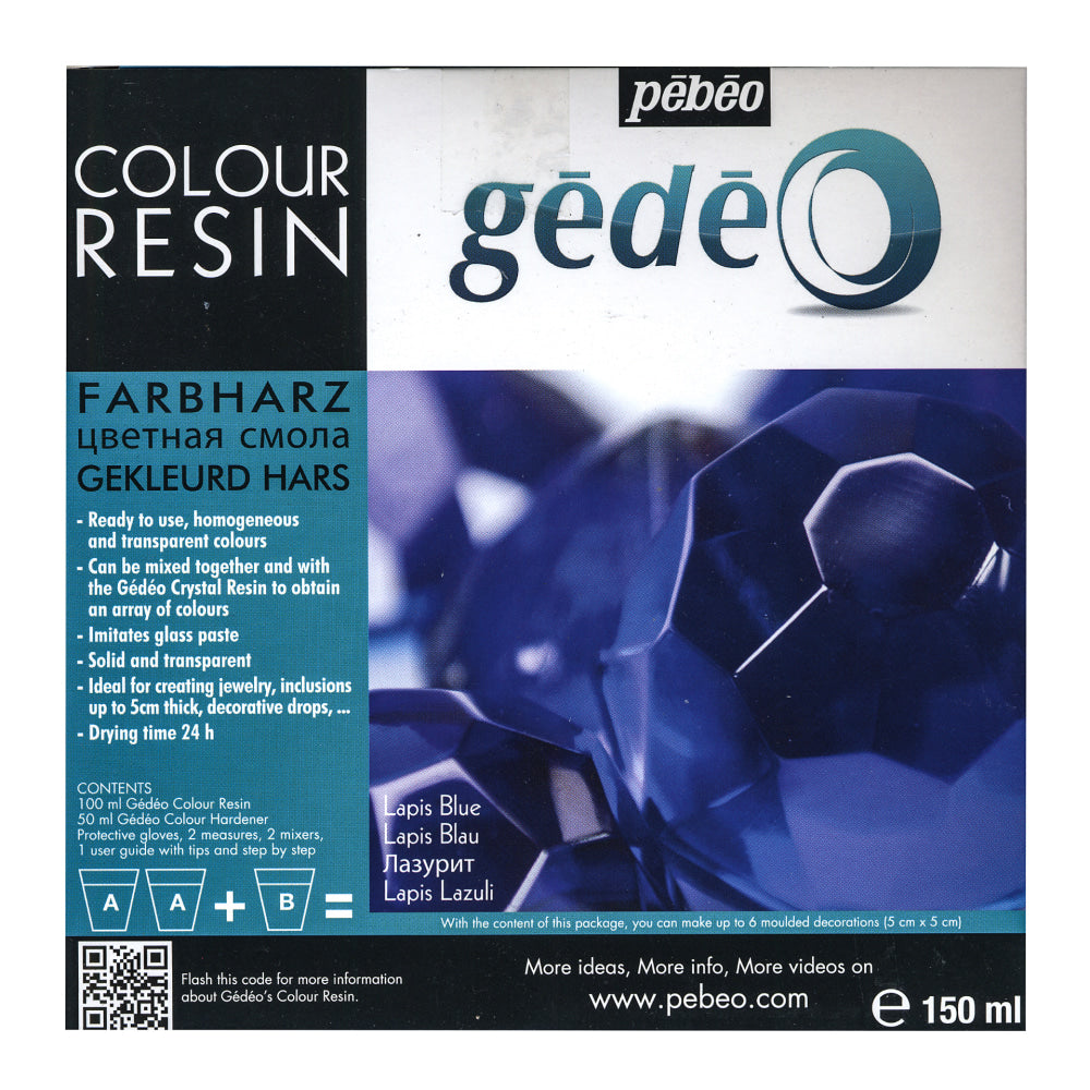 Pebeo Gedeo Color Resin, Lapis Blue, 150 Ml