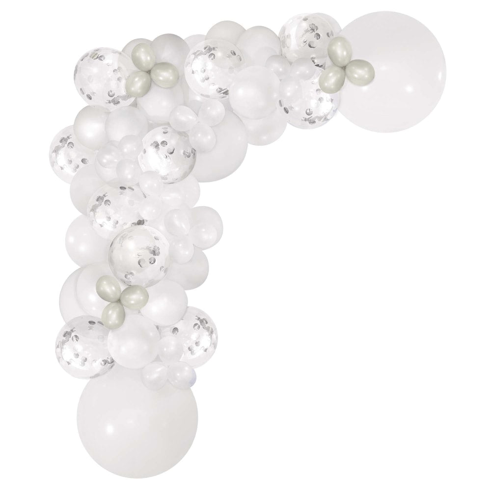 Amscan Balloon Garland Kit, 24in, White, Pack Of 70 Balloons