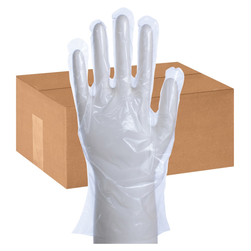 Packaging Dynamics Poly Gloves, Small, 100 Pairs Per Box, Case Of 10 Boxes