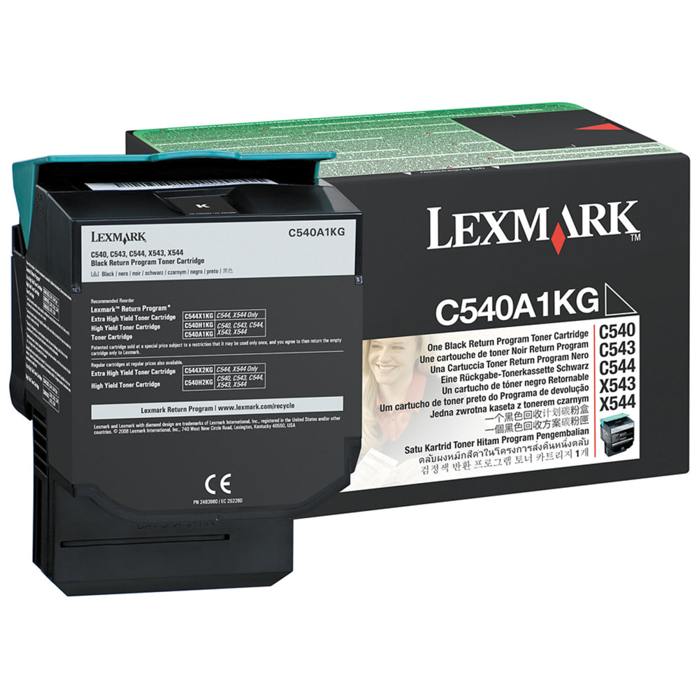 Lexmark C540A1KG Black Return Program Toner Cartridge