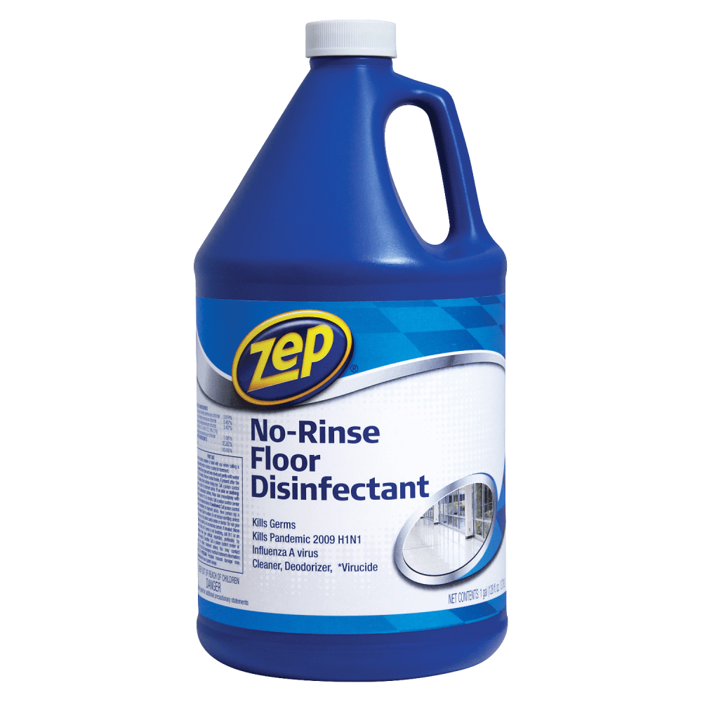 Zep Commercial No-Rinse Floor Disinfectant, 128 Oz Bottle