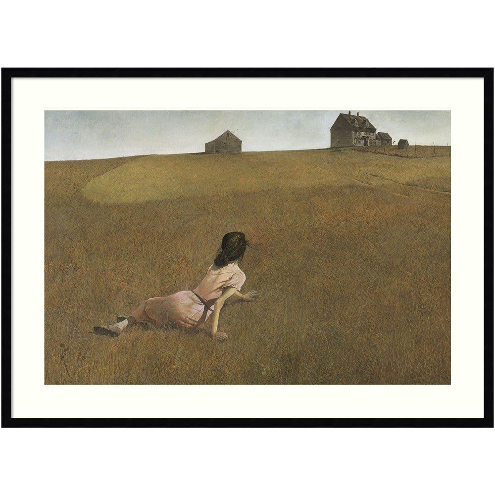 Amanti Art Christina's World by Andrew Wyeth Wood Framed Wall Art Print, 30inH x 41inW, Black