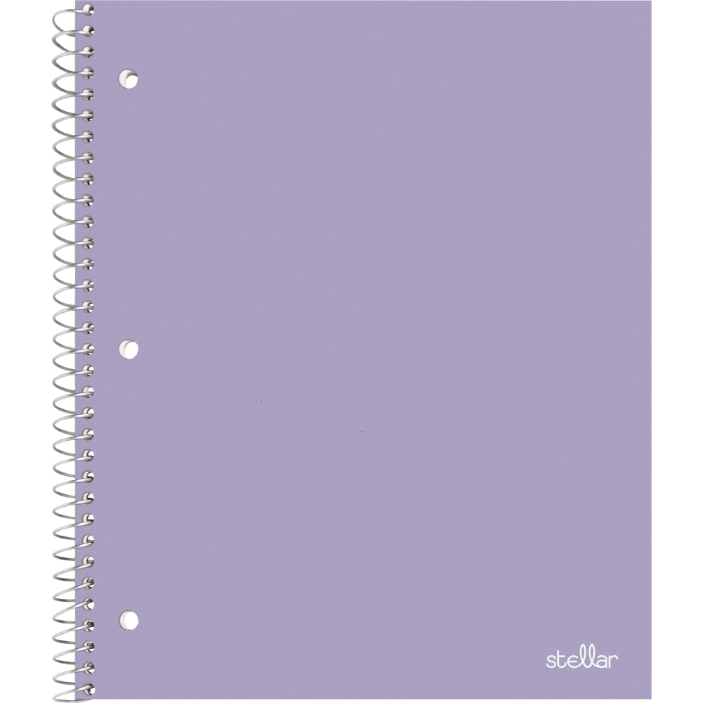 Office Depot Brand Stellar Poly Notebook, 8-1/2in x 11in, 1 Subject, College Ruled, 100 Sheets, Lavender