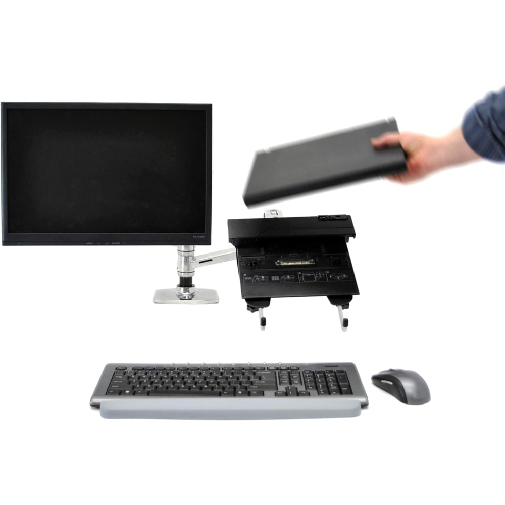 Ergotron LX Dual Monitor Stacking Arm, Silver/Black