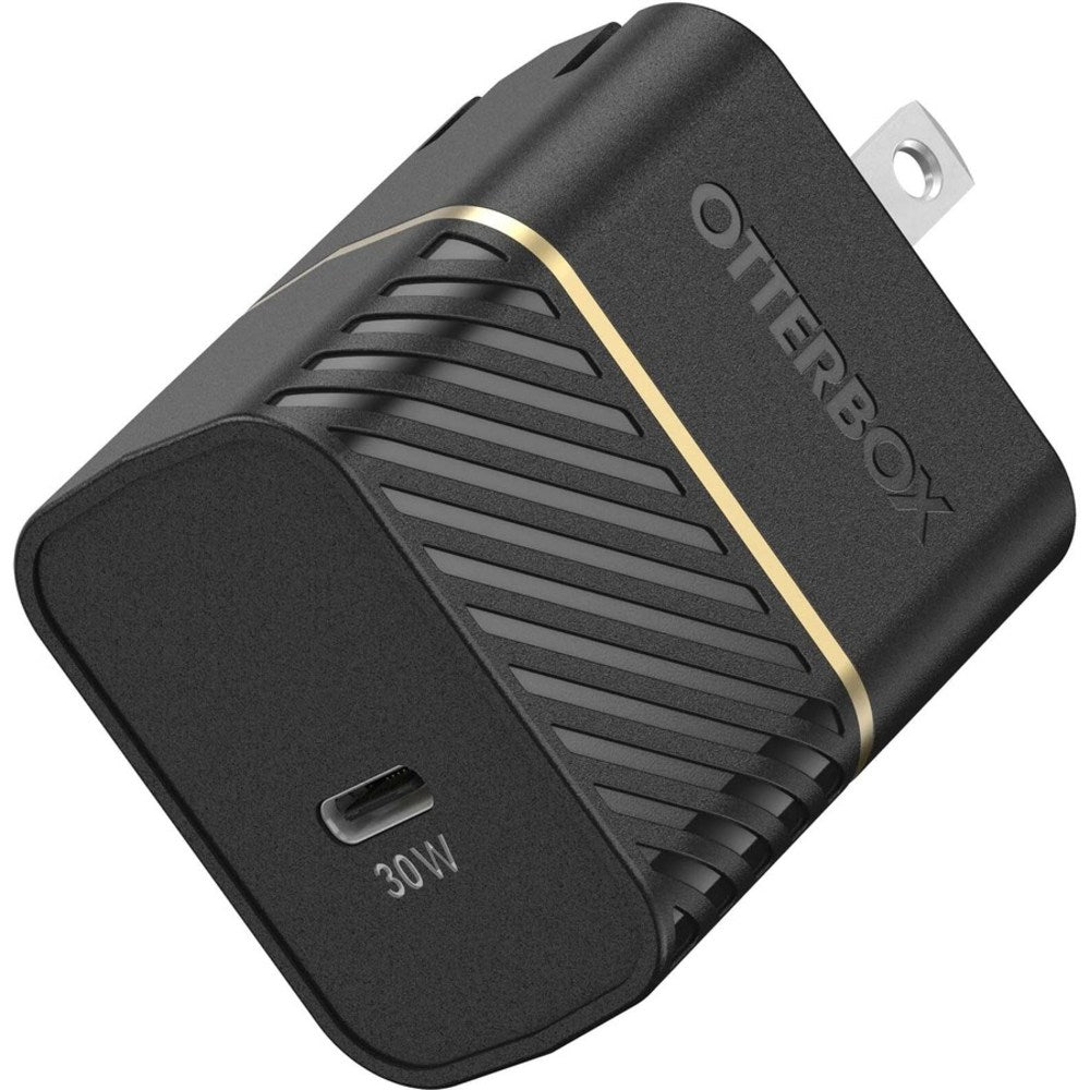 OtterBox USB-C to USB-C Wall Charging Kit, 30W Fast Charge - Black Shimmer