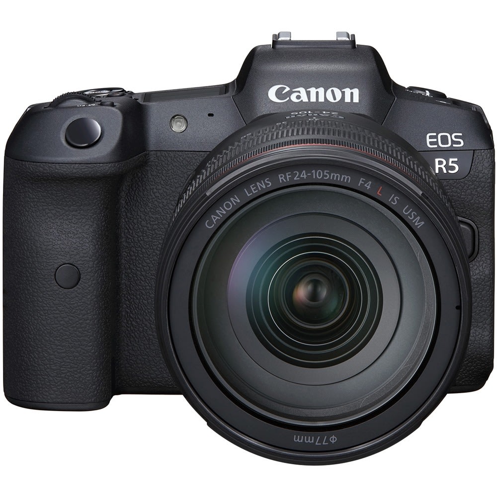 Canon EOS R5 45 Megapixel Mirrorless Camera with Lens - 0.94in - 4.13in - Autofocus - 3in Touchscreen LCD - 4.3x Optical Zoom - Sensor-shift (IS) - 8192 x 5464 Image - 8192 x 4320 Video - HD Movie Mode - Wireless LAN