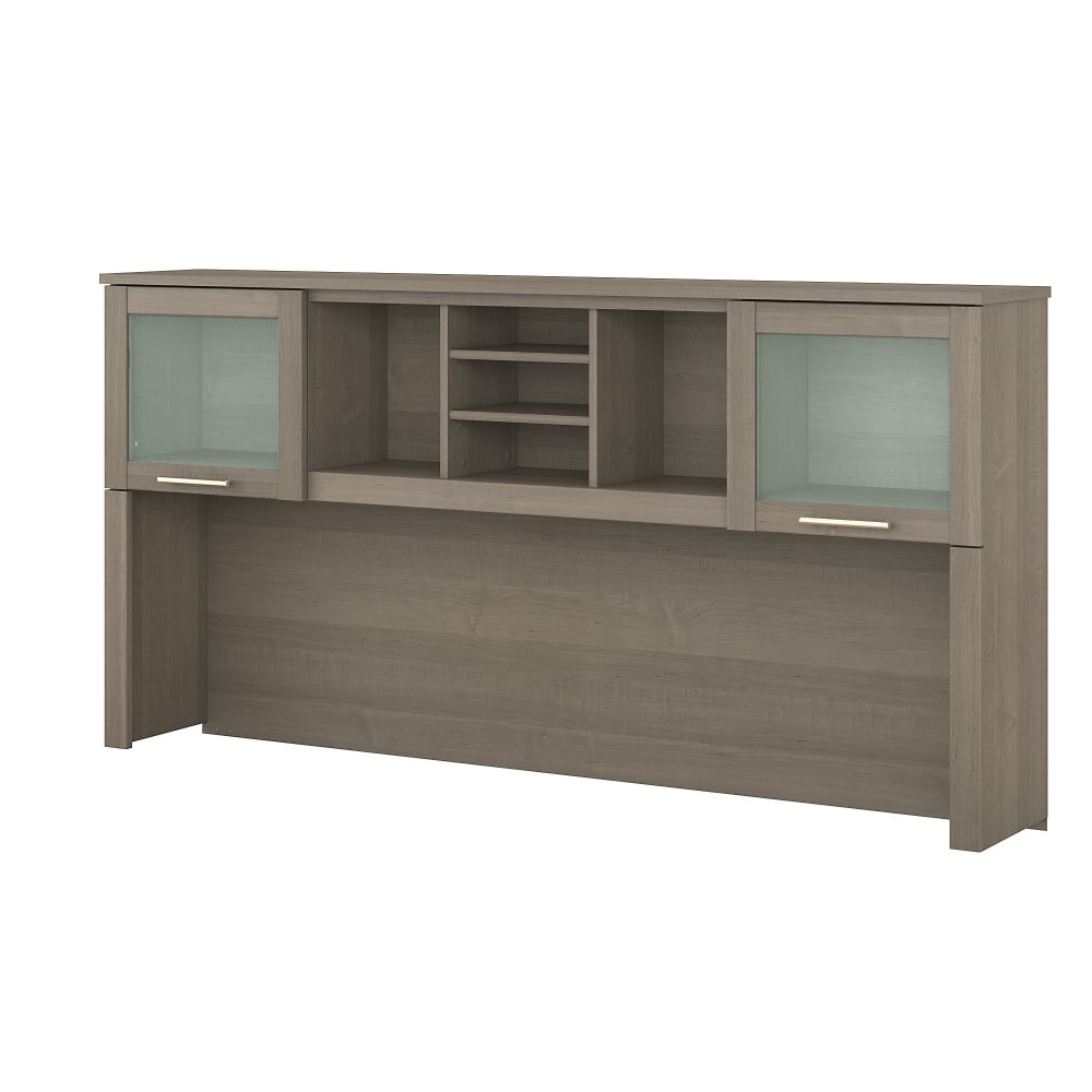 Bush Furniture Somerset 72inW L Shaped Desk Hutch, Ash Gray, Standard Delivery