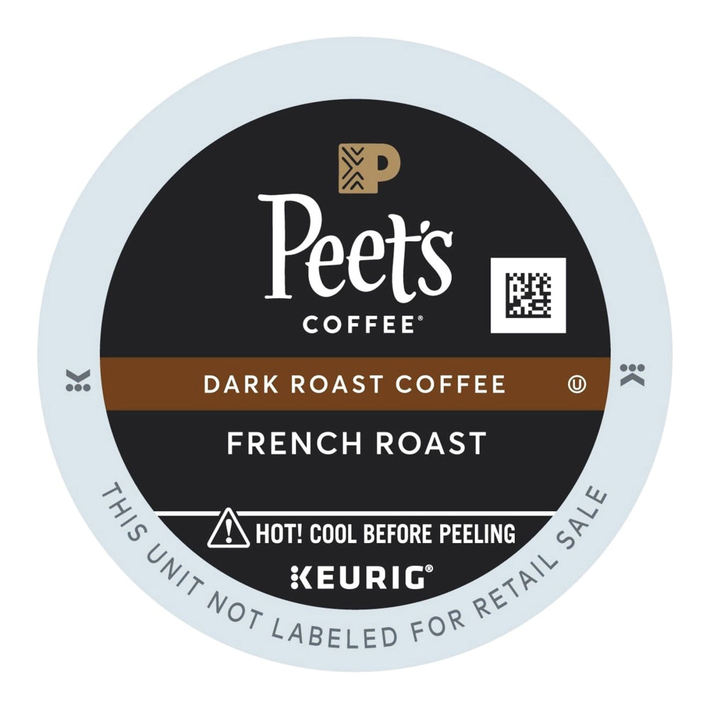 Peets Coffee & Tea Single-Serve Coffee K-Cup Pods, French Roast, Carton Of 22