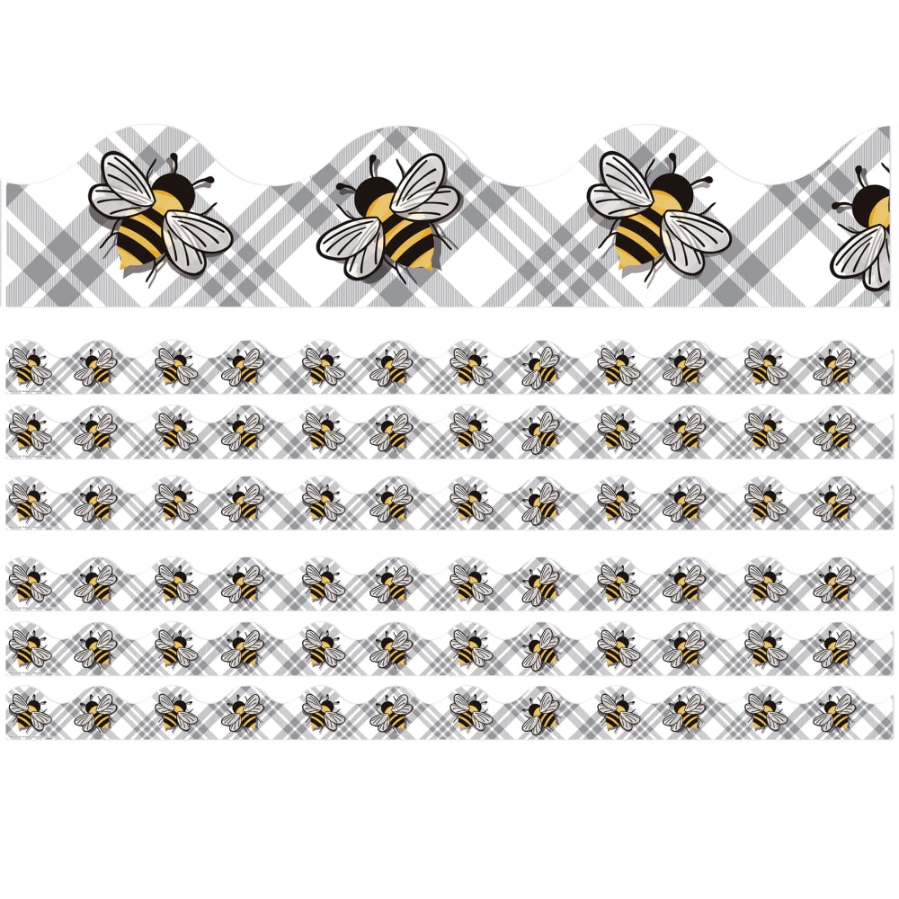 Eureka School Deco Trim, The Hive Bees, 37' Per Pack, Set Of 6 Packs