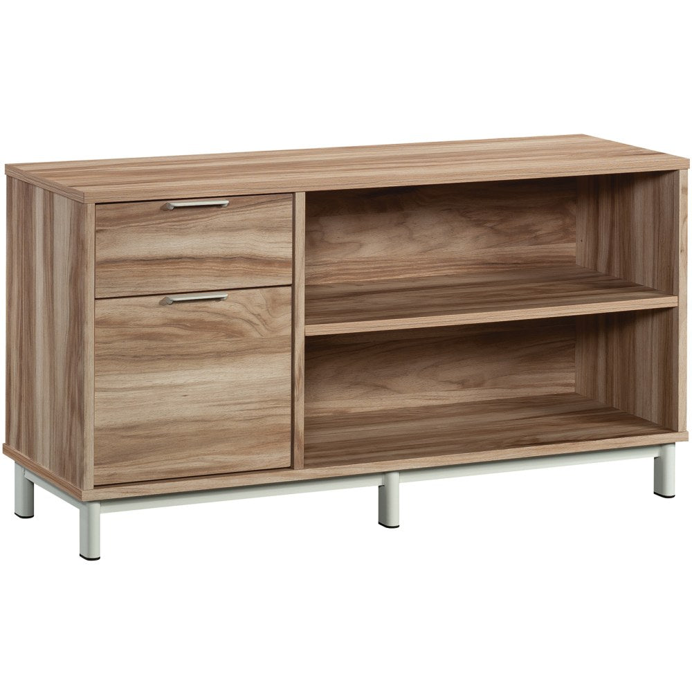 Sauder Bergen Circle Commercial 45inW x 15-1/2inD Lateral 2-Drawer Credenza File Cabinet, Kiln Acacia