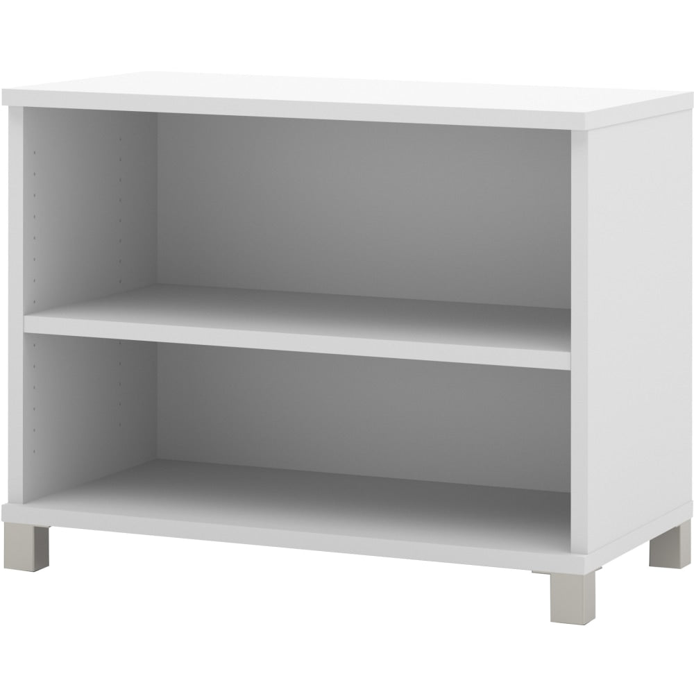 Bestar Pro-Linea Small Shelving Unit, 28-7/16inH x 35-5/8inW x 19-1/2inD, White