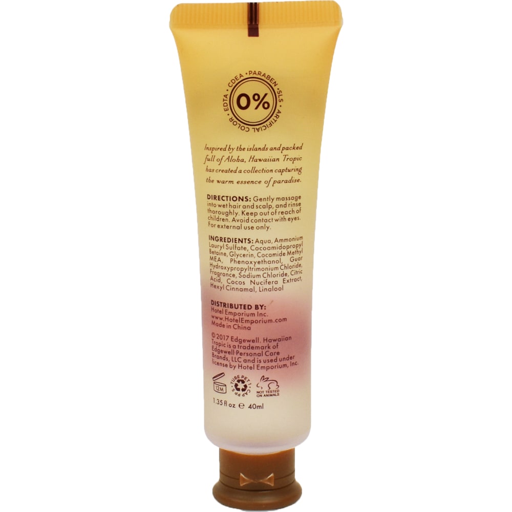 Hotel Emporium Hawaiian Tropic Shampoo, 1.35 Oz, Silky Coconut, Case Of 144 Tubes