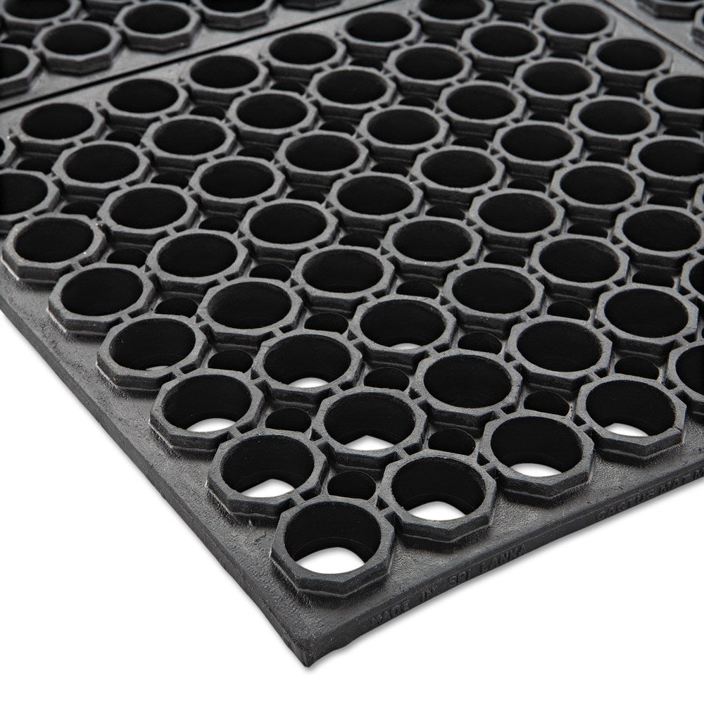 Crown Safewalk Heavy-Duty Anti-Fatigue Drainage Mat, General Purpose, 3ft x 5ft, Black