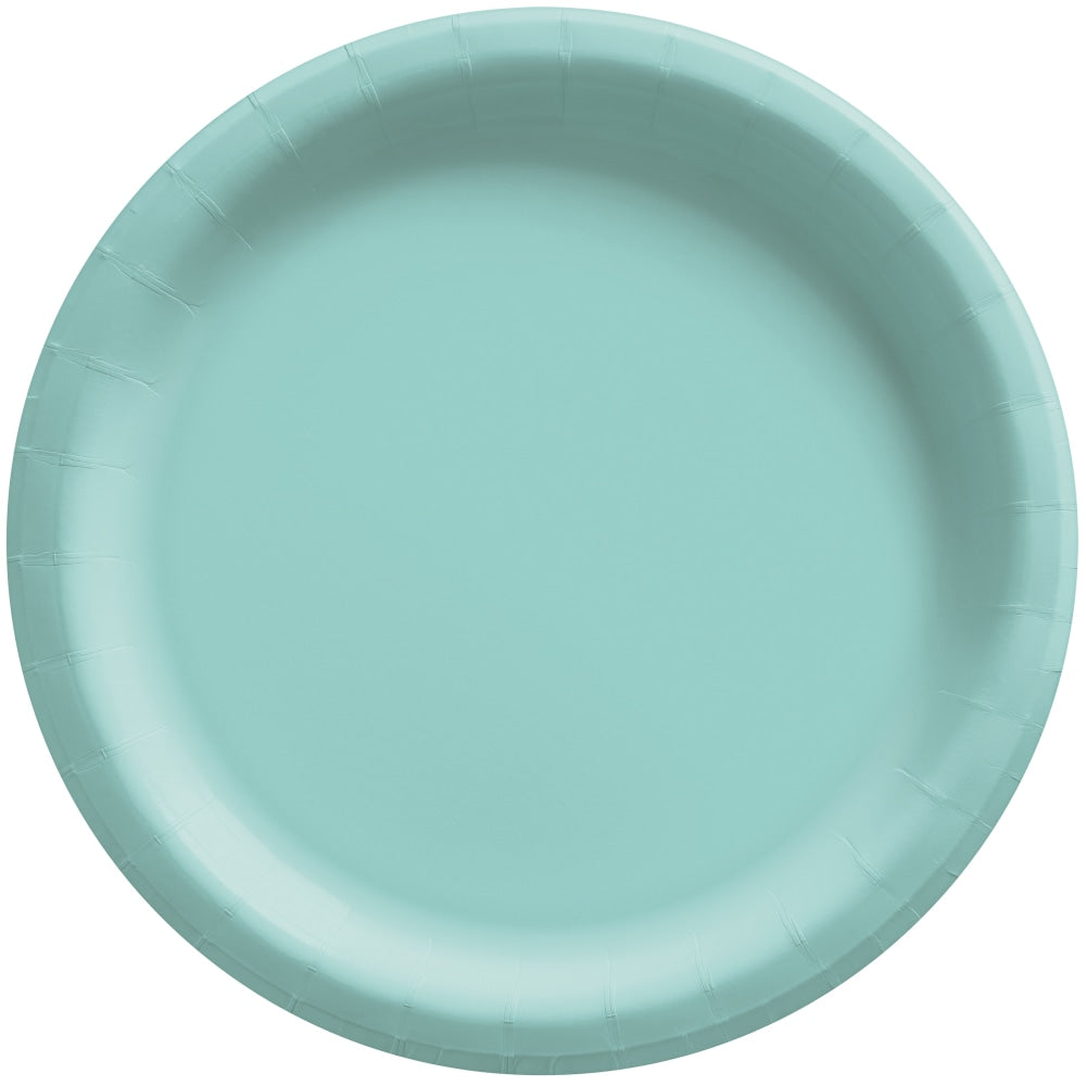 Amscan Round Paper Plates, 8-1/2in, Robins Egg Blue, Pack Of 150 Plates