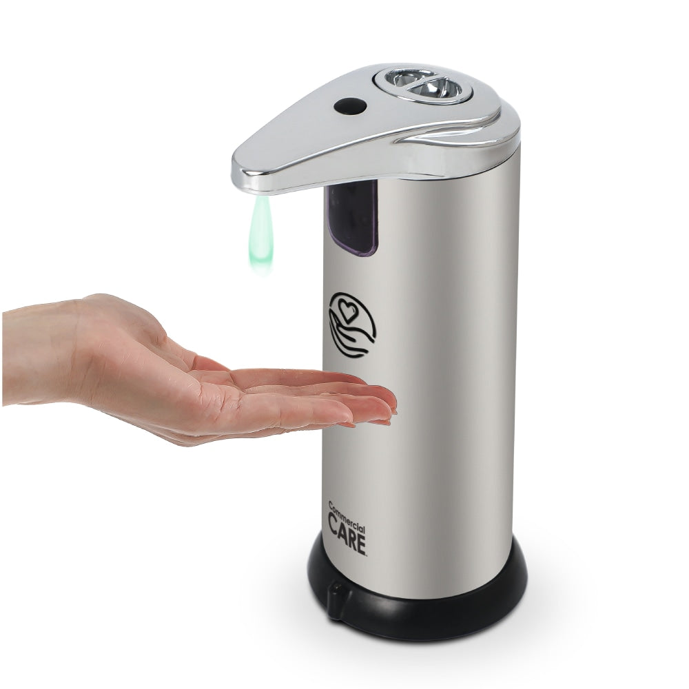 Commercial Care Touchless Soap Dispenser, 7-7/16inH x 4-5/16inW x 3inD, Silver