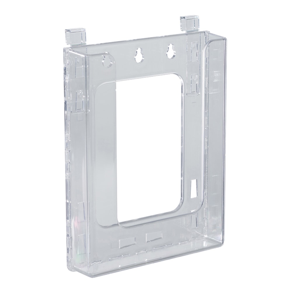 Azar Displays Hanging Bifold Brochure Holders, 8-1/2inH x 6-5/8inW x 1-1/2inD, Clear, Pack Of 10 Holders