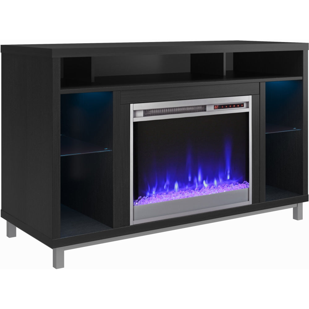 Ameriwood Home Lumina 48in Fireplace TV Stand, Black