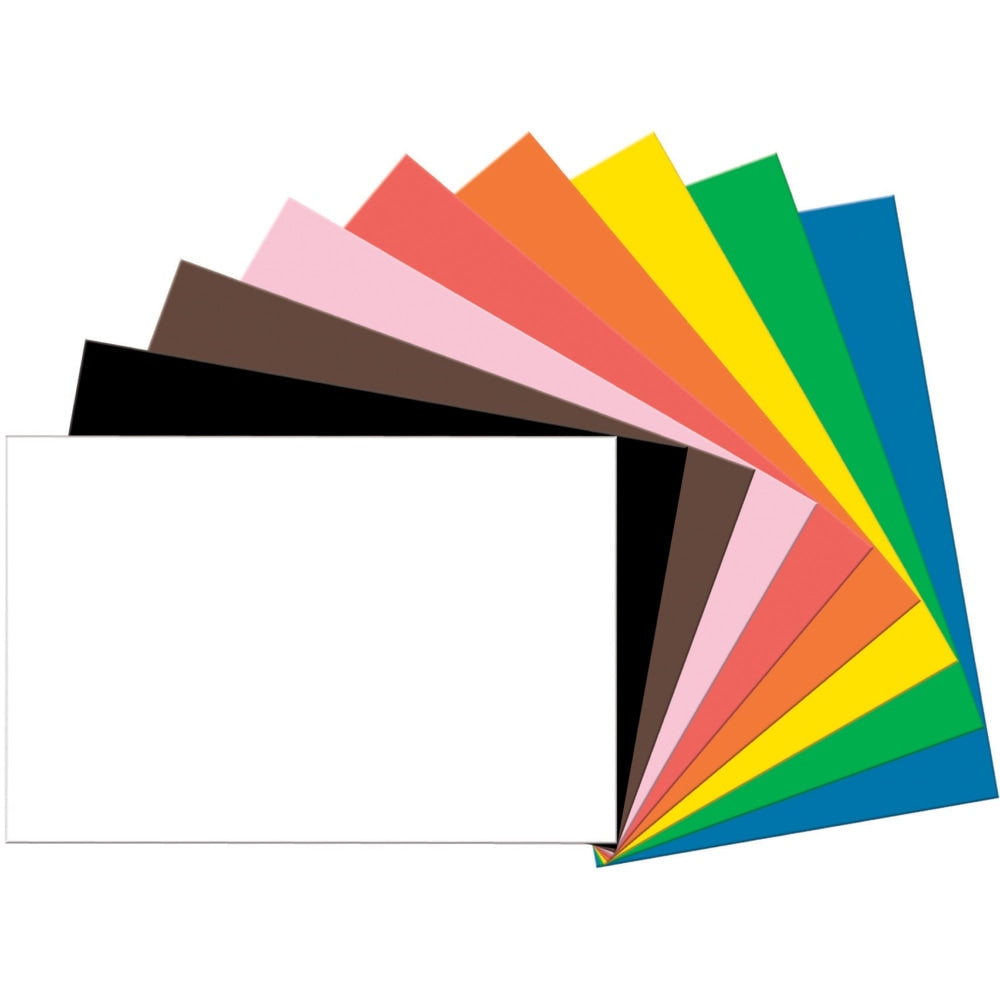 Tru-Ray Construction Paper, 50% Recycled, Assorted Colors, 24in x 36in, Pack Of 50