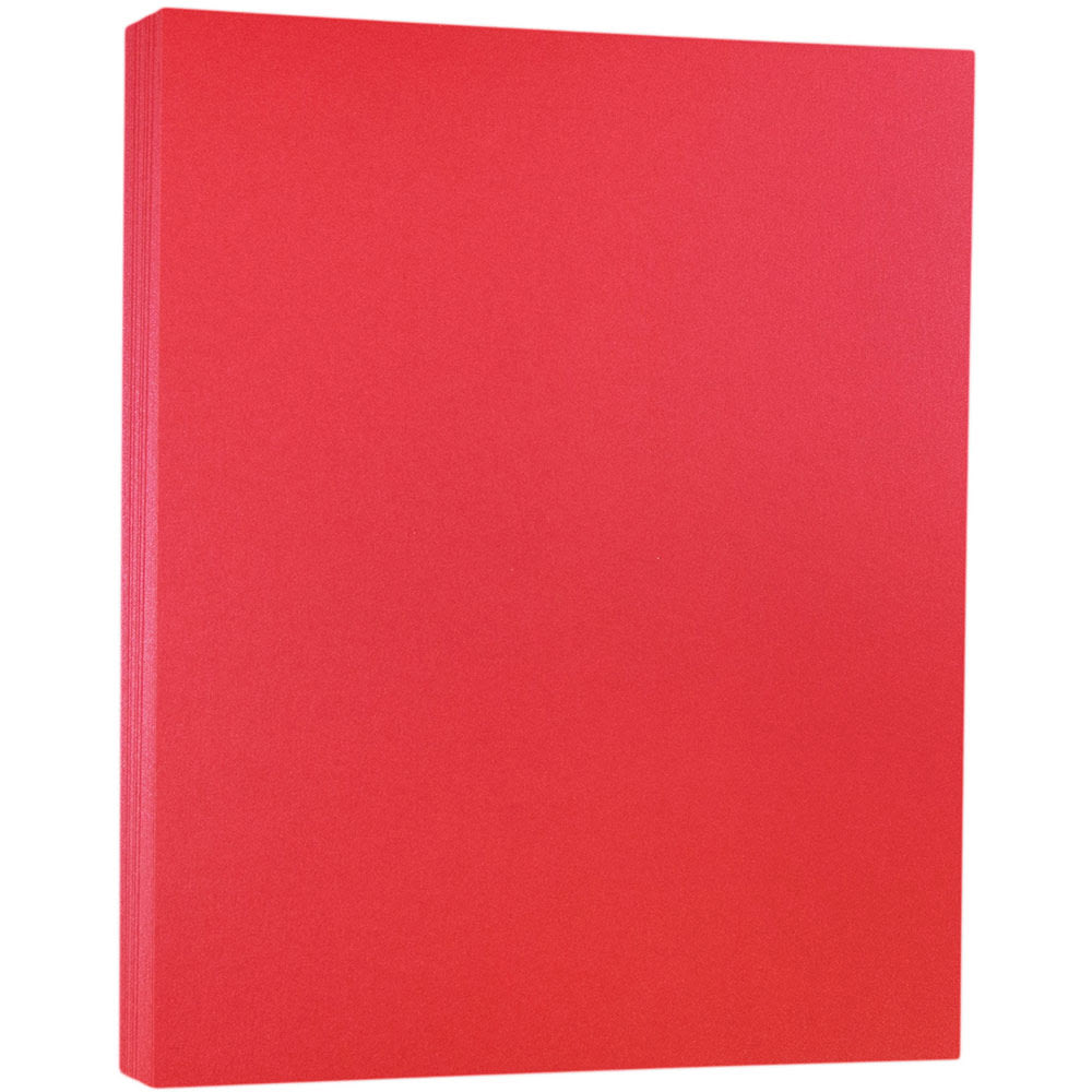 JAM Paper Color Multi-Use Card Stock, Red Metallic, Letter (8.5in x 11in), 80 Lb, Pack Of 25