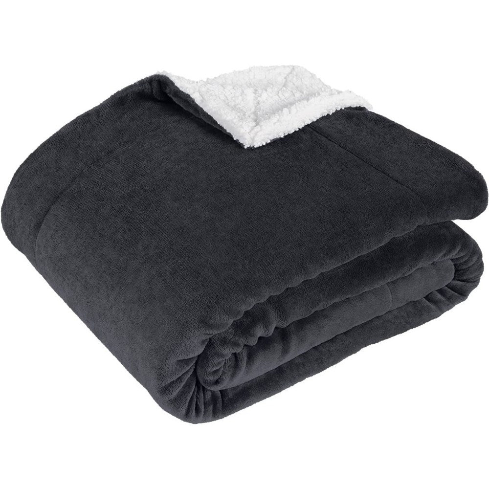 Sedona House Westinghouse Plush Sherpa Throw, 60in x 70in, Gray