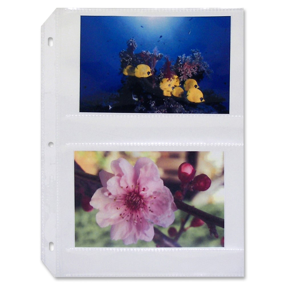 C-Line Photo Holders For Three-Ring Binders, 4in x 6in, Box Of 50