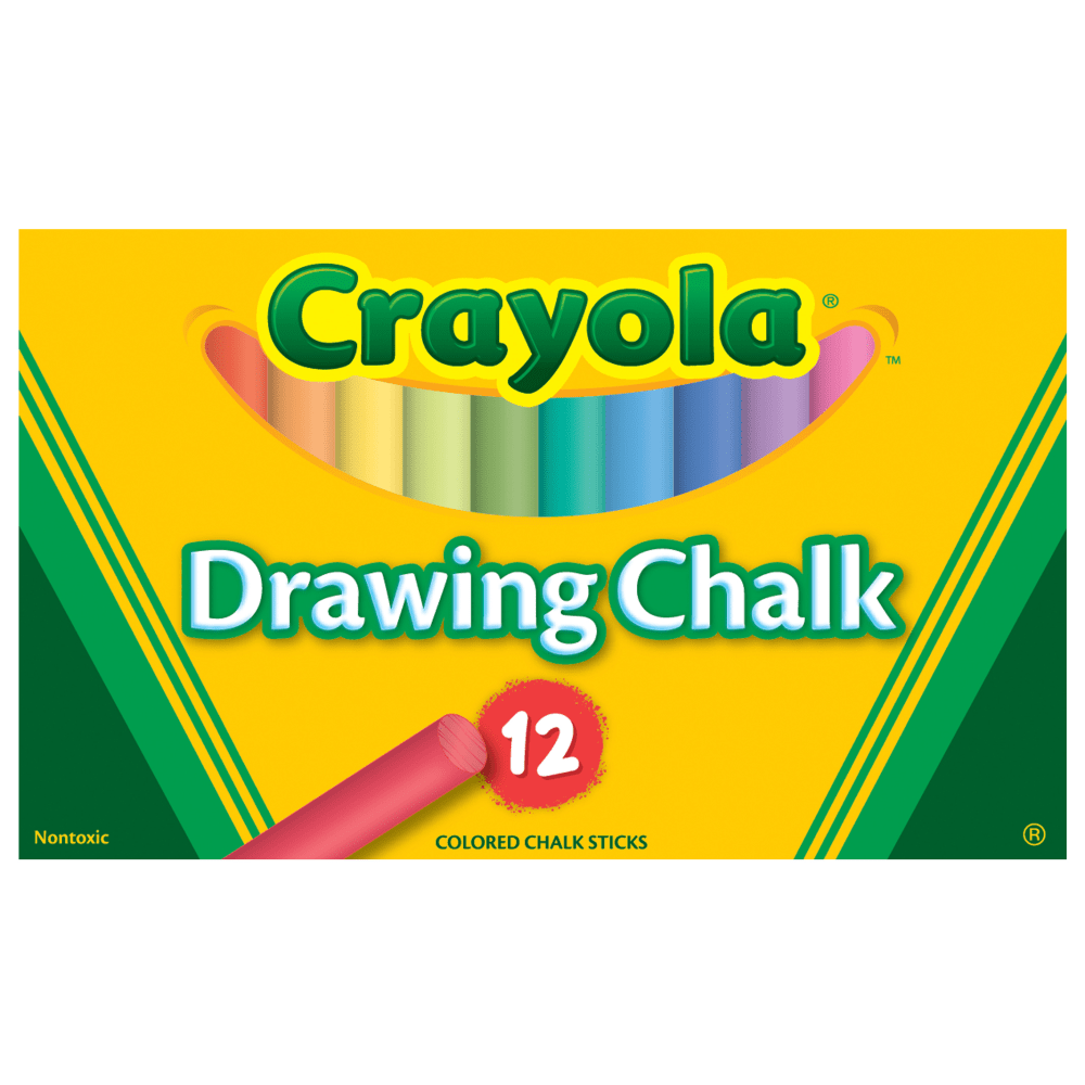 Crayola Drawing Chalk, Assorted Colors, Box Of 12