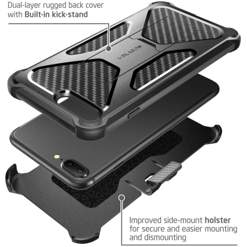 i-Blason Transformer - Back cover for cell phone - rugged - black