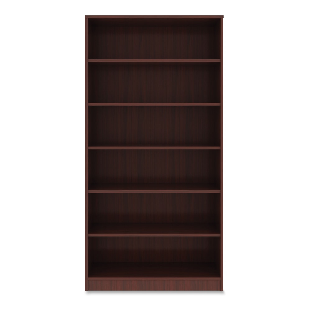 Lorell Essentials 72inH 6-Shelf Bookcase, Mahogany