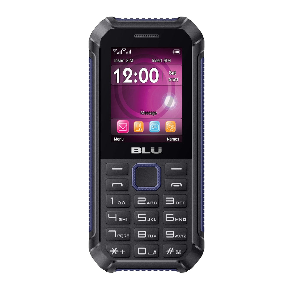 BLU Tank Extreme 2.4 T450X Cell Phone, Black/Blue, PBN201150