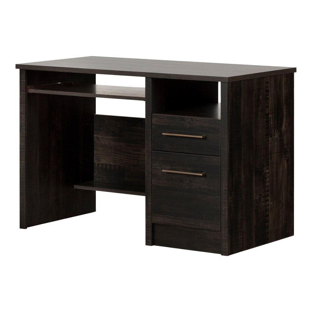 South Shore Gravity 46inW Computer Desk, Rubbed Black