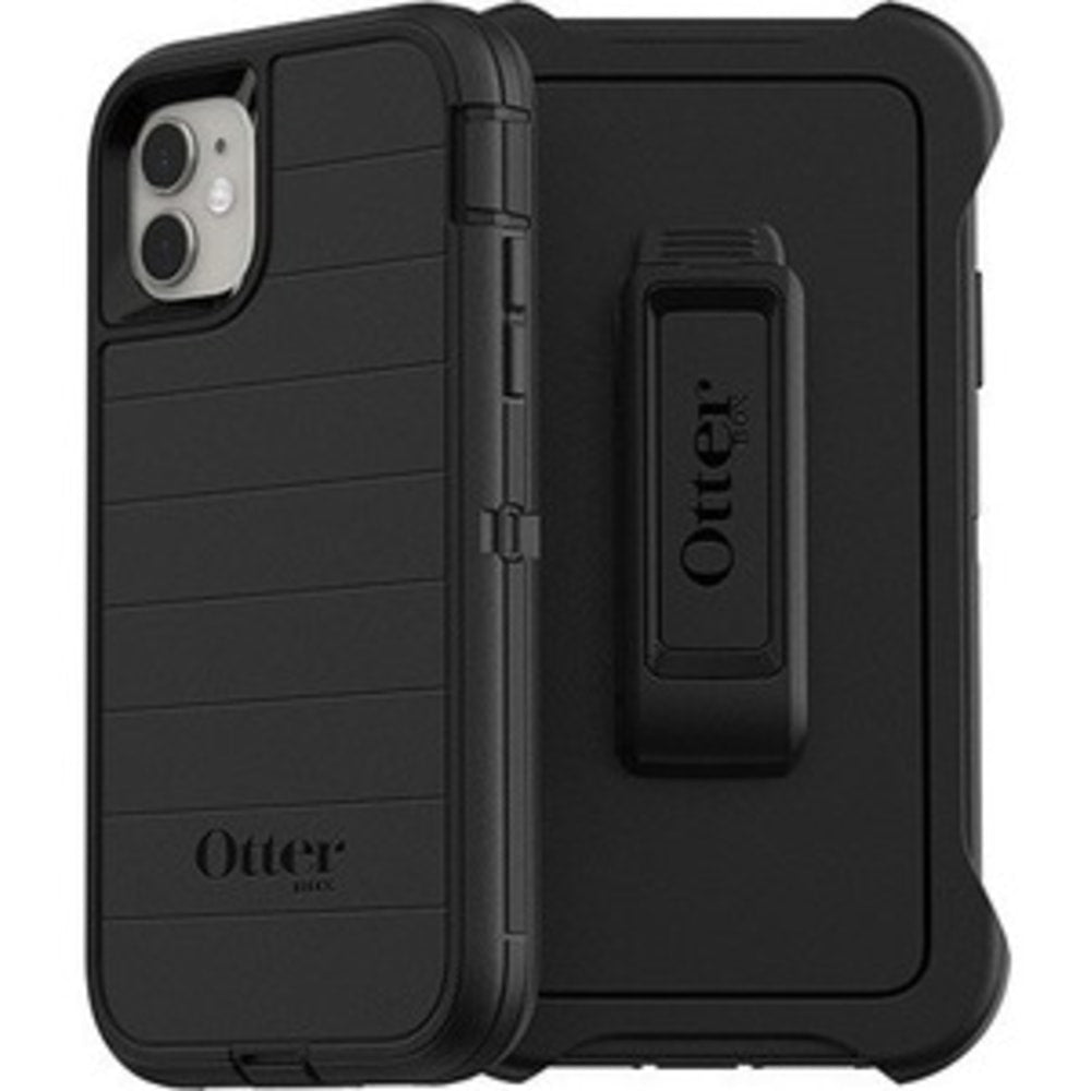 OtterBox Defender Series Pro Rugged Carrying Case Holster For Apple iPhone 11 Smartphone, Black