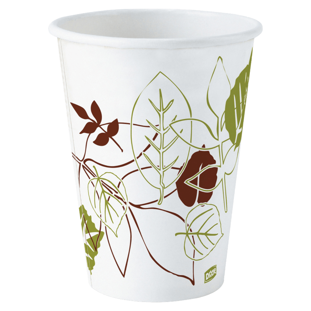 Dixie Paper Hot Cups, 12 Oz., Pathways, Carton Of 500