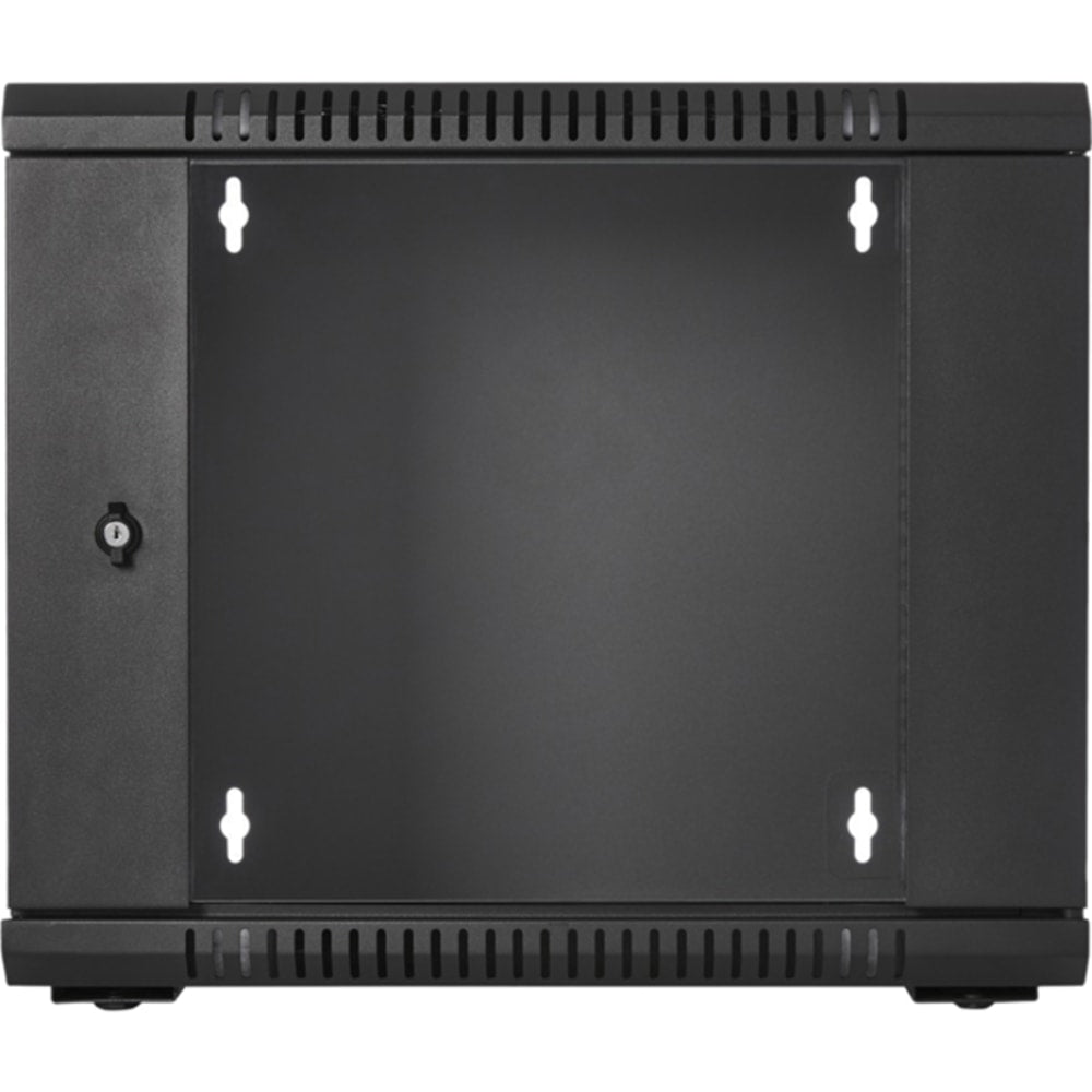 V7 9U Rack Wall Mount Glass Door Enclosure - For LAN Switch, Patch Panel - 9U Rack Height x 19in Rack Width x 15.35in Rack Depth - Wall Mountable - Black - Cold-rolled Steel (CRS), Glass, Steel - 200 lb Maximum Weight Capacity