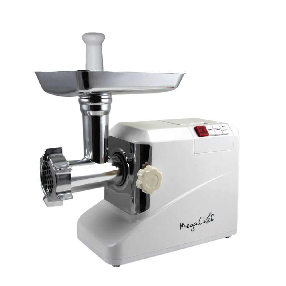 MegaChef 1800 W High-Quality Household Automatic Meat Grinder, White