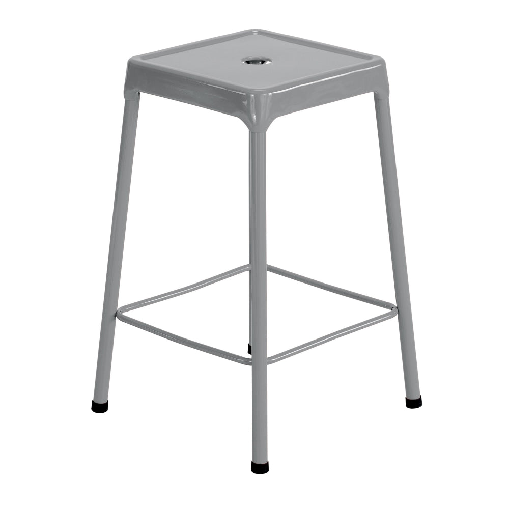 Safco Steel Counter Stool, Silver