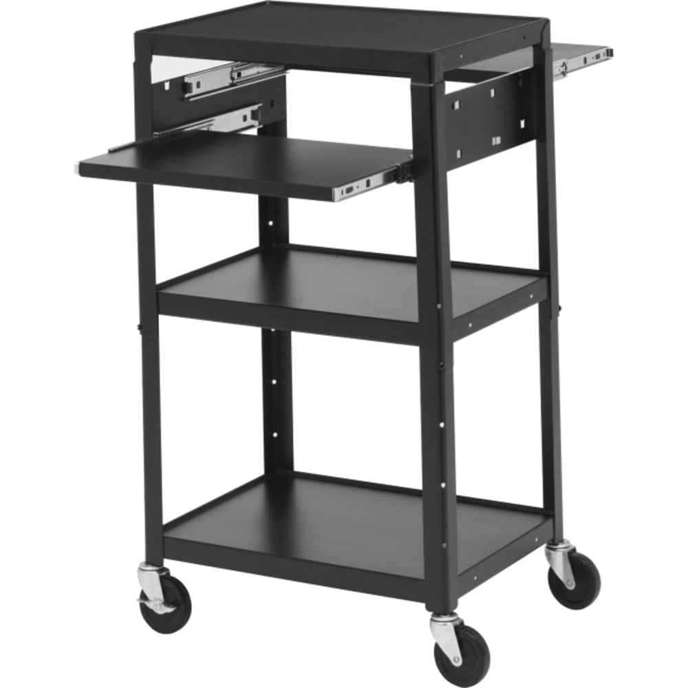 Bretford Basics A2642DNSE AV Notebook Cart - 5 x Shelf(ves) - 42in Height x 24in Width x 18in Depth - Powder Coated - Steel - Black