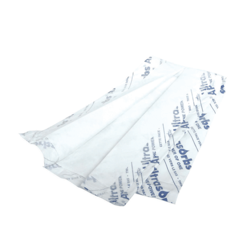 Ultrasorbs AP Air-Permeable Dry Pads, 31in x 36in, White, 10 Pads Per Bag, Case Of 4 Bags