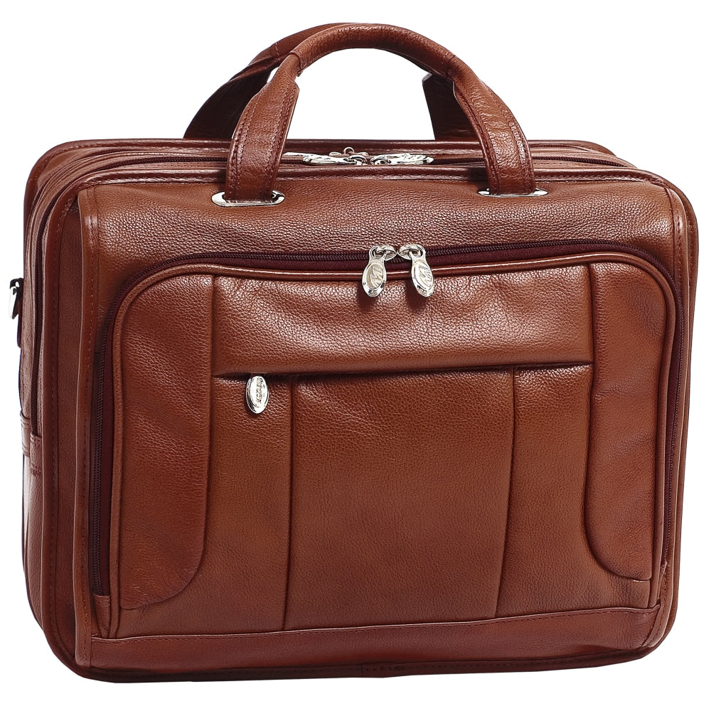 McKlein River West Leather Laptop Case, Brown