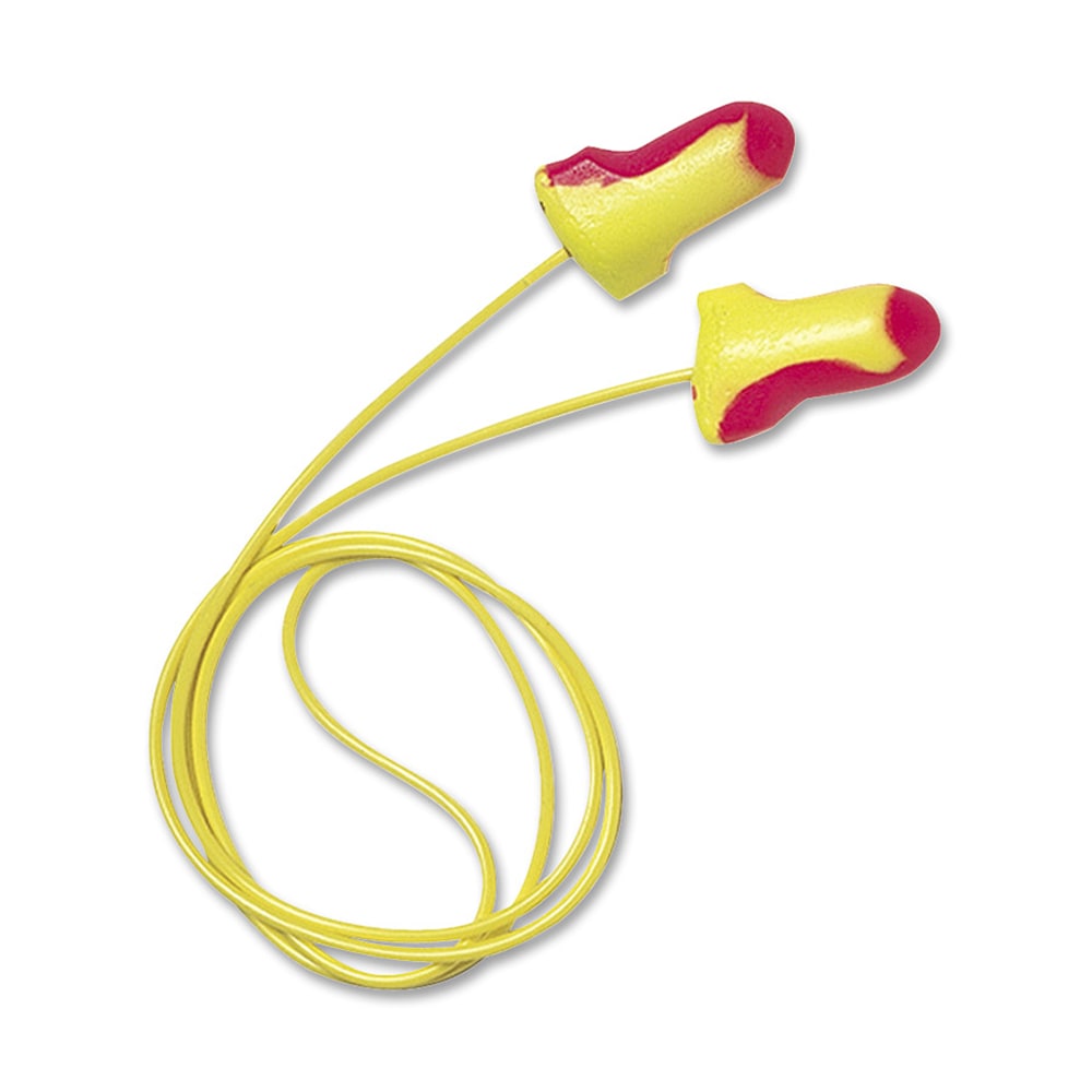 Sperian Reusable Corded Foam Ear Plugs, Pink/Yellow, Box Of 100