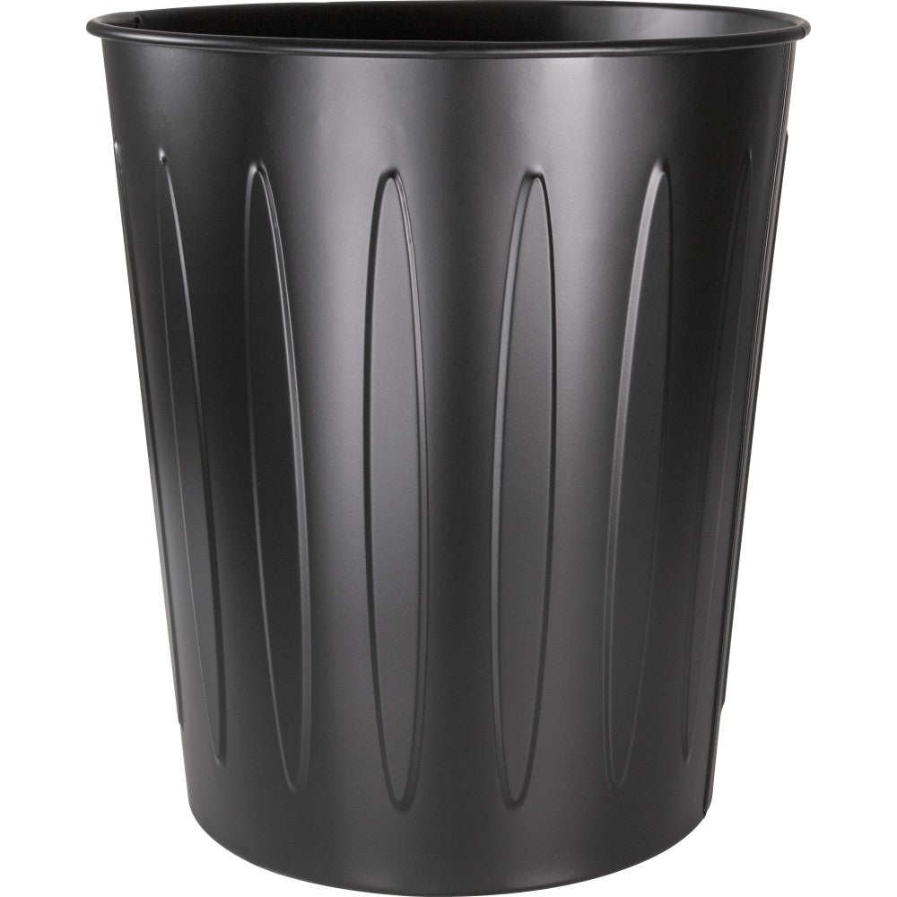 Genuine Joe 6-Gallon Fire-Safe Trash Can, Black