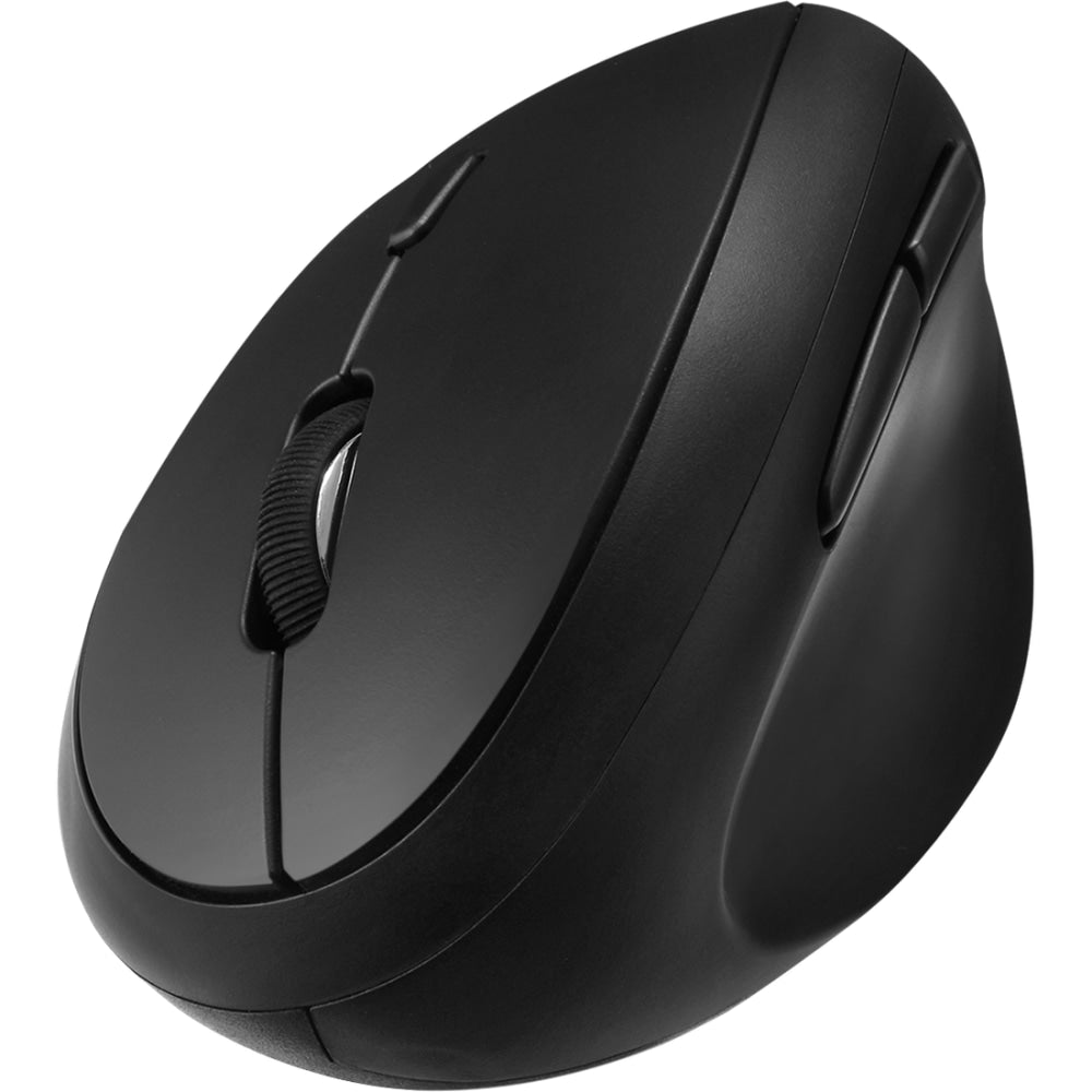 Adesso iMouse V10 - Wireless Vertical Ergonomic Mini Mouse - Optical - Wireless - Radio Frequency - 2.40 GHz - Black - USB - 1600 dpi - Scroll Wheel - 6 Button(s) - Right-handed