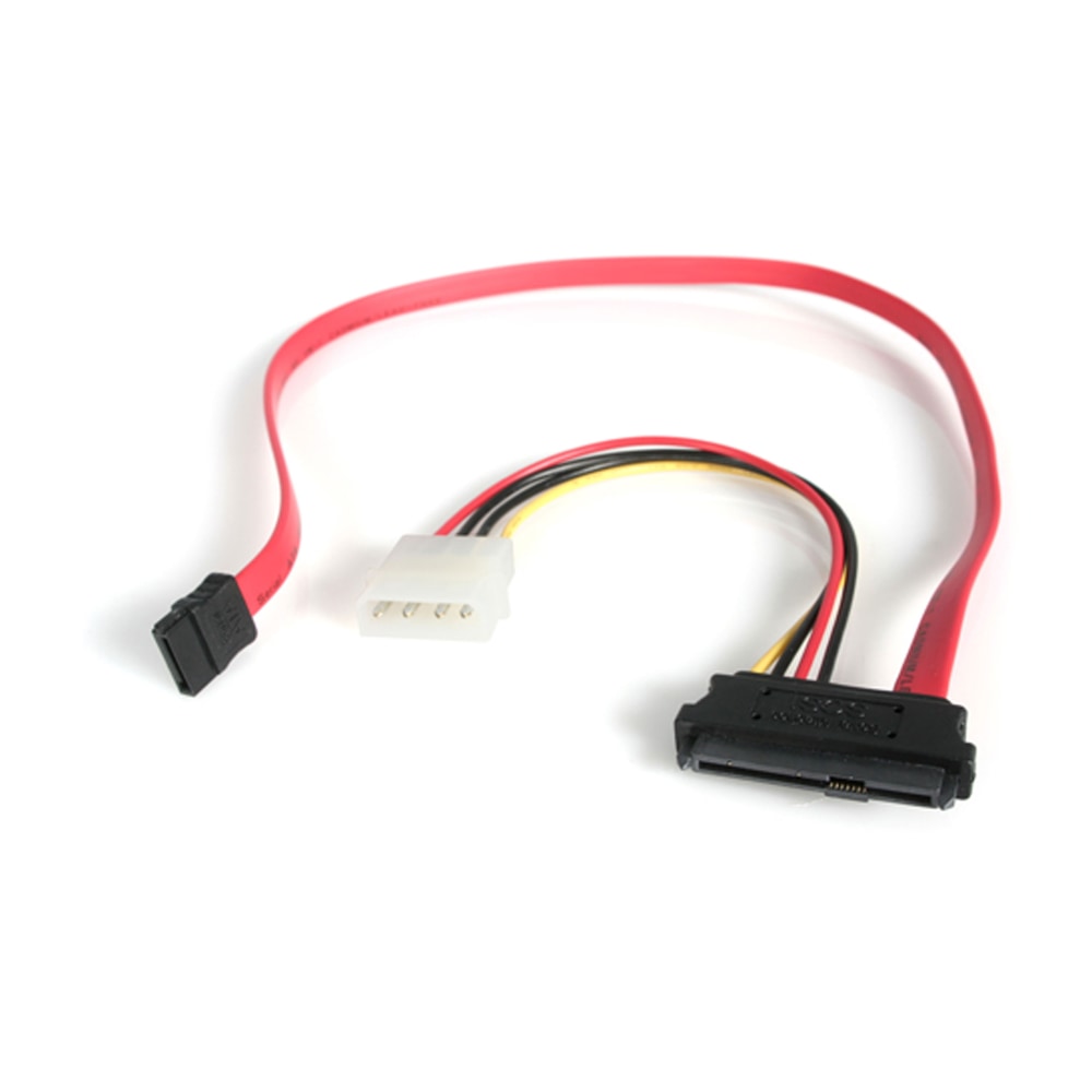 StarTech.com S18in SAS 29 Pin to SATA Cable with LP4 Power - Connect a SAS hard drive to a SATA controller. - 18in sas 29 pin to sata cable - 18in sas to sata cable - 18in sff 8482 to sata