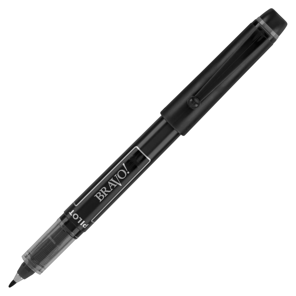 Pilot BraVo! Bravo Marker Pens - Bold Pen Point - Black - Black Barrel - 1 Each