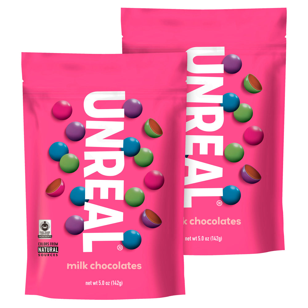 Unreal Milk Chocolate Gems, 5 Oz, Pack Of 2 Bags