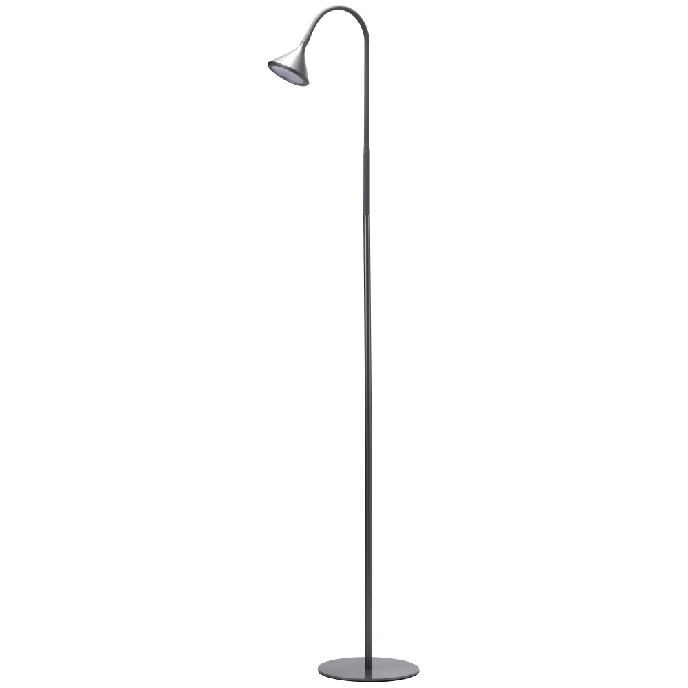 BLACK+DECKER LED Minimalist Floor Lamp, 58inH, Gray