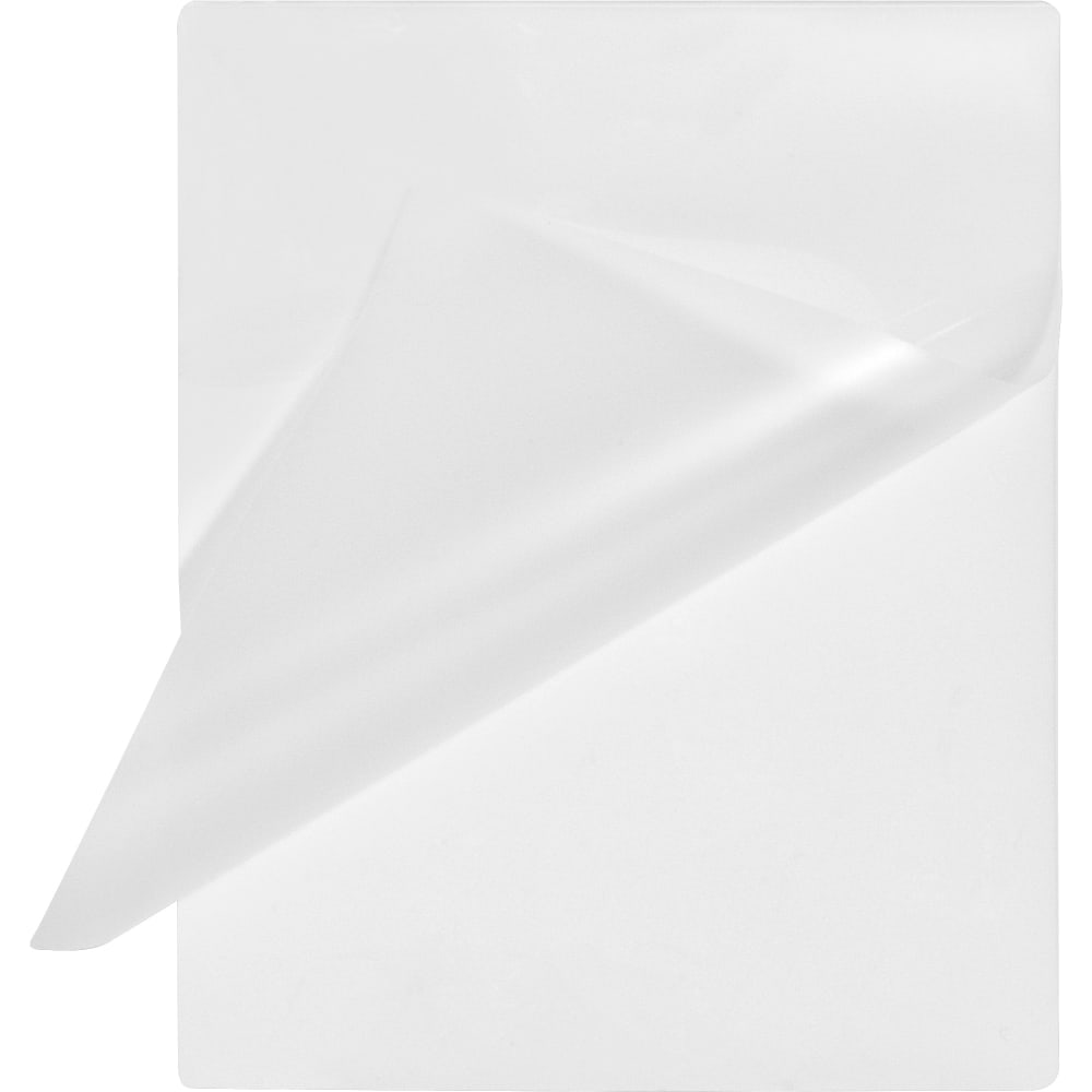 Business Source Letter Size Laminating Pouches - Sheet Size Supported: Letter 8.50in Width x 11in Length - Laminating Pouch/Sheet Size: 9in Width x 11.50in Length - for Photo, Document, ID Badge, Recipe - Pre-trimmed - Clear - 100 / Bundle