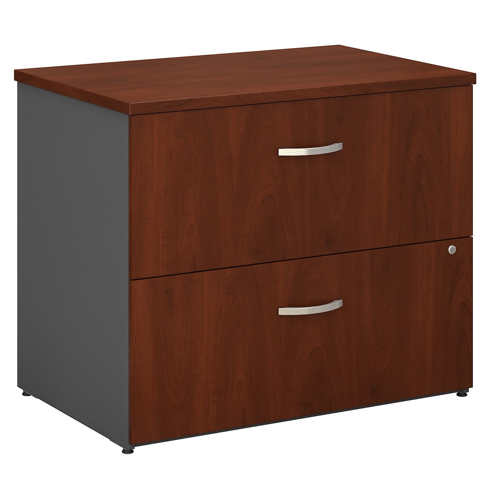 Bush Business Furniture Components 35-2/3inW x 23-3/10inD Lateral 2-Drawer File Cabinet, Hansen Cherry/Graphite Gray, Standard Delivery