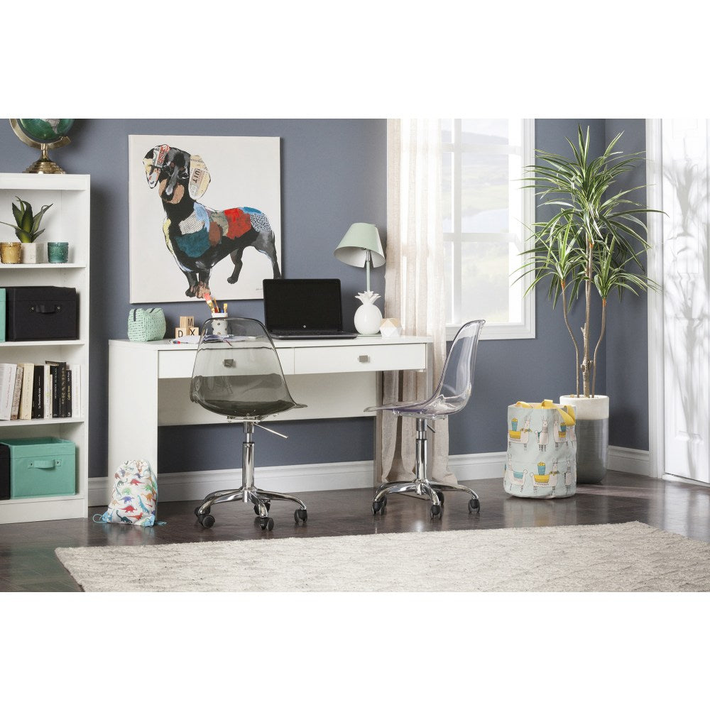 South Shore Interface 53inW Computer Desk With 2 Drawers, Pure White