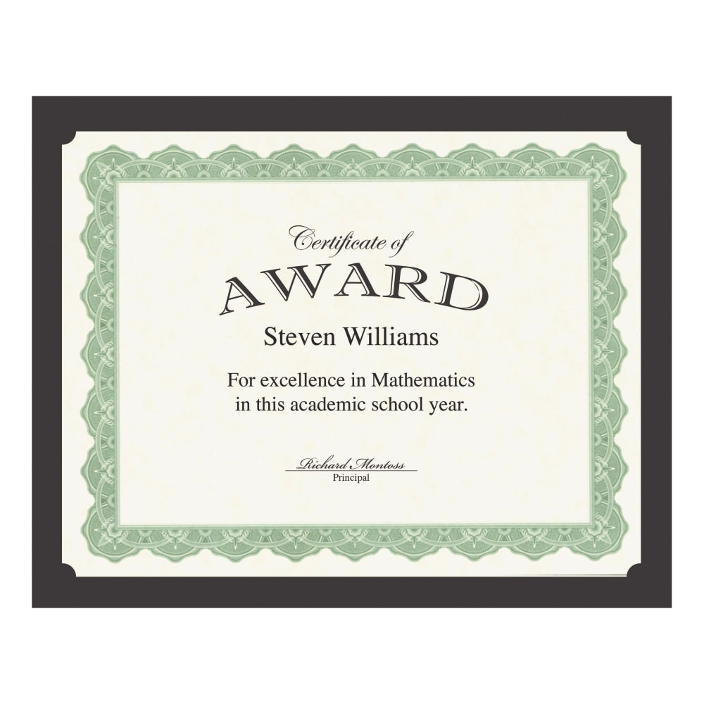 Geographics Recycled Certificate Holder - Black - 30% Recycled - 10 / Pack