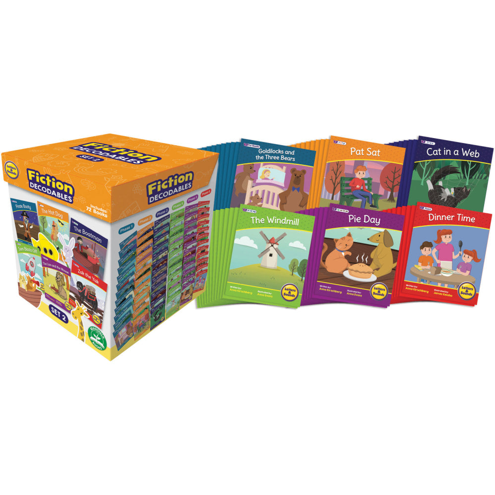 Beanstalk Books Letters & Sounds Fiction Decodables Boxed Set, Set 2